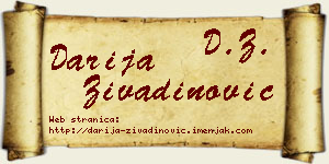 Darija Živadinović vizit kartica